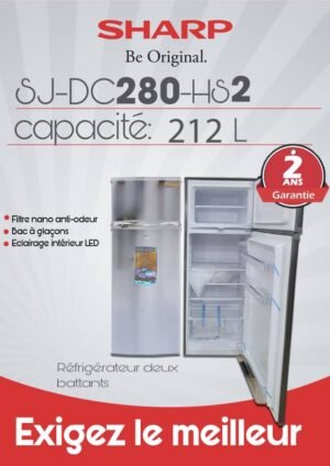 REFRIGERATEUR SHARP SJ-DC280-HS2, 212 LITRES