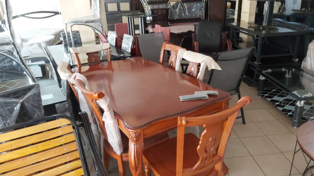 SEGMART Table à Manger avec 6 Chaises Haut-dos Rwanda