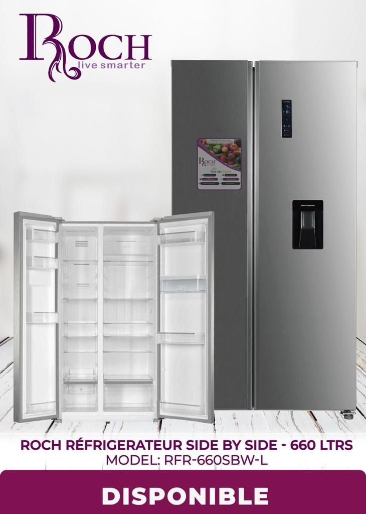 Réfrigérateur américain roch 660 litres